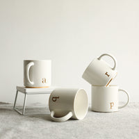 Thumbnail for COLLECTIVE HOME - Monogram Ceramic Mugs, 15 oz Golden Initial Coffee Cups, Elegant Alphabet Tea Mugs, Elegant Personalized Mug with Gift Box, Luxurious Cups for Office and Home (a)