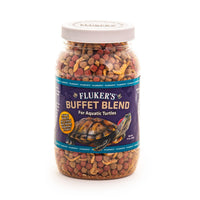 Thumbnail for Fluker's Buffet Blend Aquatic Formula, Turtle Food with Freeze, Dried Shrimp, Mealworms, and Vitamin Enriched Pellets, 7.5 oz