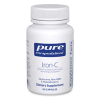Thumbnail for Pure Encapsulations Iron-C - 15 mg - 175 mg Vitamin C - Red Blood Cell Support* - Energy Production - Highly Bioavailable Iron Pill - for Women & Men - Gluten Free & Vegan - 60 Capsules
