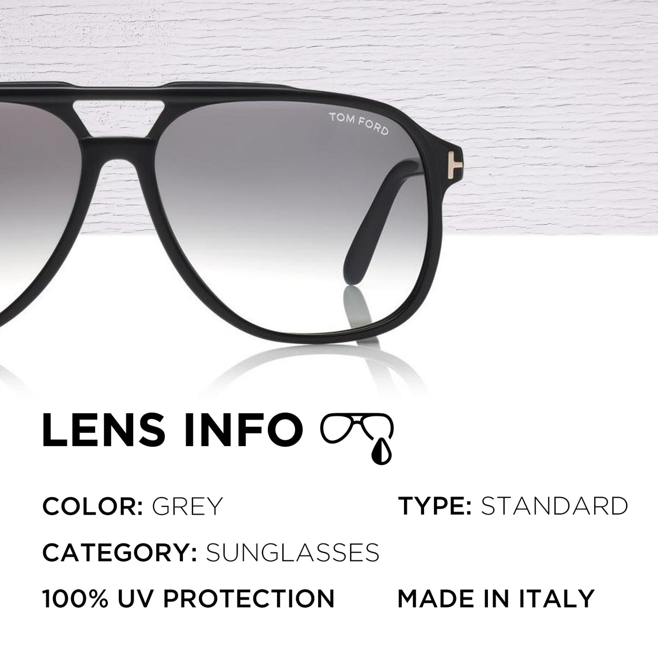 Tom Ford FT0753 RAOUL Navigator Shape Sunglasses + Bundle With eSHADES Eyewear Cleaning Kit