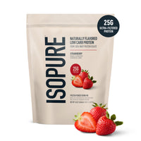 Thumbnail for Isopure Low Carb 100% Pure Whey Isolate Protein Powder, Lactose Free, Gluten Free, With Vitamins, Strawberry, 25g Protein Per Serving, 1 Lb, 14 Servings (Packaging May Vary)