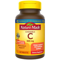 Thumbnail for Nature Made Chewable Vitamin C 500 mg Tablets, 60 Count to Help Support the Immune System? (Pack of 3)