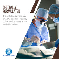 Thumbnail for Dynarex Povidone-Iodine Scrub Solution, Antiseptic Solution for Skin and Mucosa, Ideal for Surgical Site Preparation, Contains Povidone Iodine 7.5%, 16 fl. oz., 24 Bottles