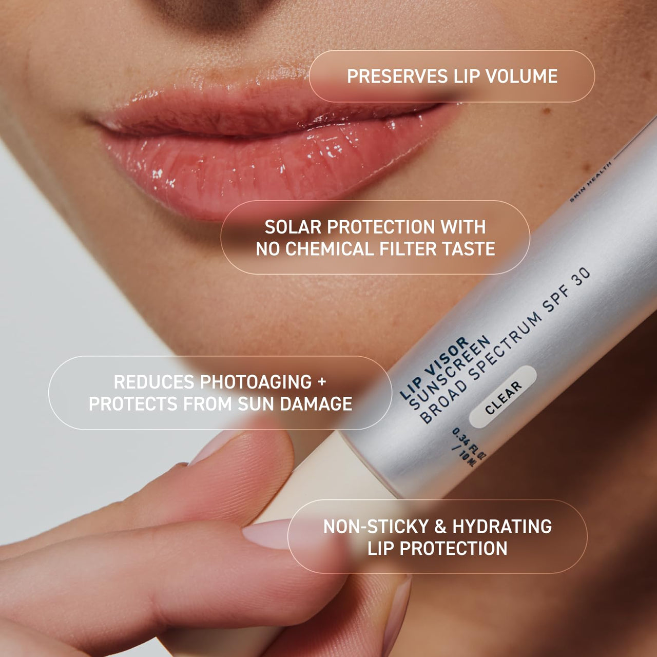 Prequel Skin Lip Visor, Clear Lip Balm with SPF 30 PA+++. Mint Flavored with Non-Sticky Finish – Moisturizing Semi Gloss Balm Sunscreen for Daily Use - 2 Pack