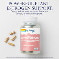 Thumbnail for SOLARAY PhytoEstrogen Menopause Supplements - Wild Yam, Black Cohosh, and Dong Quai Estrogen Pills for Women's Health - Vegan, Lab Verified, 60-Day Guarantee (30 Servings, 120 VegCaps)