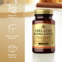 Thumbnail for Solgar Chelated Manganese - 100 Tablets, Pack of 3 - Supports Bone, Joint & Nerve Health - Non-GMO, Vegan, Gluten Free, Dairy Free, Kosher - 300 Total Servings