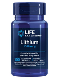 Thumbnail for Life Extension Lithium, 1000 mcg – Lithium Orotate – Helps Maintain Cognitive Function & Memory – Low-Dose Formula – Non-GMO, Gluten-Free, Vegetarian – 100 Capsules