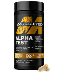 Thumbnail for MuscleTech Testosterone Booster for Men, AlphaTest - T-Boost Mens Supplement with Tribulus Terrestris & Boron - Daily Male Gym Workout Supplements for Muscle Growth, Stamina & Energy - 120 Pills