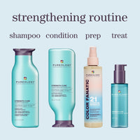 Thumbnail for Pureology Strength Cure Shampoo - For Damaged or Color Treated Hair, Hair Strengthening & Prevents Breakage, Seals Split Ends, Vegan & Sulfate-Free, 1.7 Fl Oz