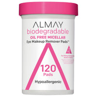 Thumbnail for Almay Biodegradable Makeup Remover Pads, Micellar Gentle, Hypoallergenic, Fragrance-Free, Dermatologist & Ophthalmologist Tested, 120 Count