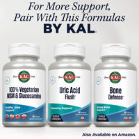 Thumbnail for KAL 100% Vegetarian MSM & Glucosamine - Healthy Joint Support - Vegan Glucosamine and MSM Supplement - Made Without Shellfish - Lab Verified - 60-Day Guarantee - 60 Servings, 60 Tablets