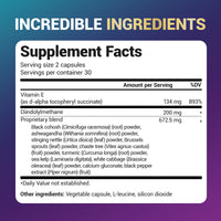 Thumbnail for Dr. Berg DIM Supplement Estrogen Balance - Original Estrogen Supplement for Women with Diindolylmethane for Menstrual Symptoms & Menopause Relief & Black Pepper for Enhanced Absorption - 60 Capsules