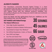 Thumbnail for NAKED Vanilla Whey Isolate Protein Powder (24 Servings) Strawberry Lemonade Energy Pre Workout (30 Servings) – Grass-Fed; Non-GMO; Gluten Free; Soy Free; Vegan Friendly