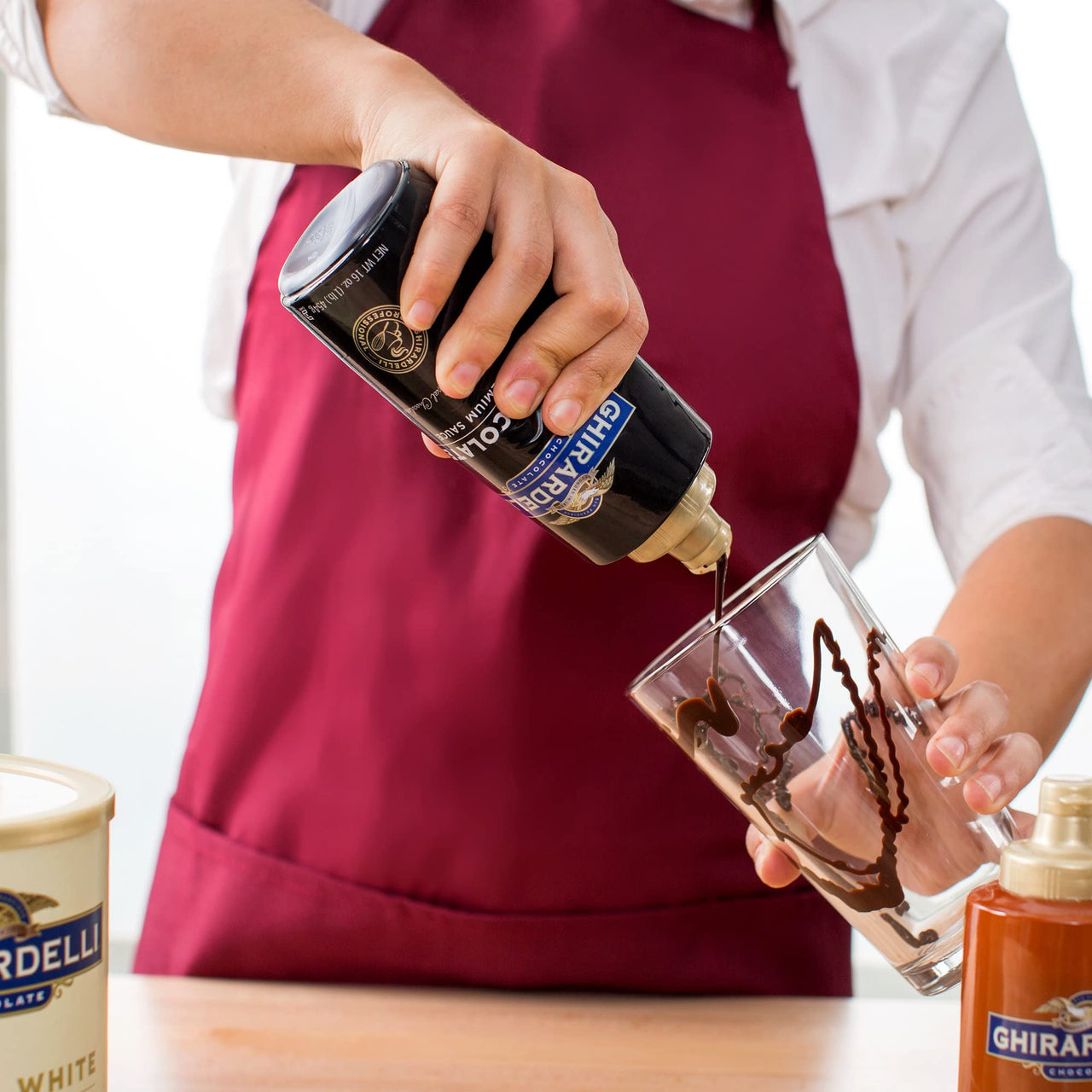 Ghirardelli Chocolate Sauce, Black Label 16oz Squeeze Bottle (Pack of 2)