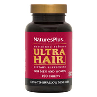 Thumbnail for NaturesPlus Ultra Hair - 120 Sustained Release Mini Tablets, Pack of 2 - Supports Healthy Hair Growth - for Men & Women - Gluten Free - 60 Total Servings