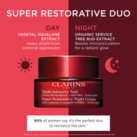 Thumbnail for Clarins Super Restorative Night Cream | Anti-Aging Moisturizer For Mature Skin Weakened By Hormonal Changes | Illuminates & Densifies Skin | Lifts & Tones | Targets Spots & Wrinkles | 1.7 Ounces