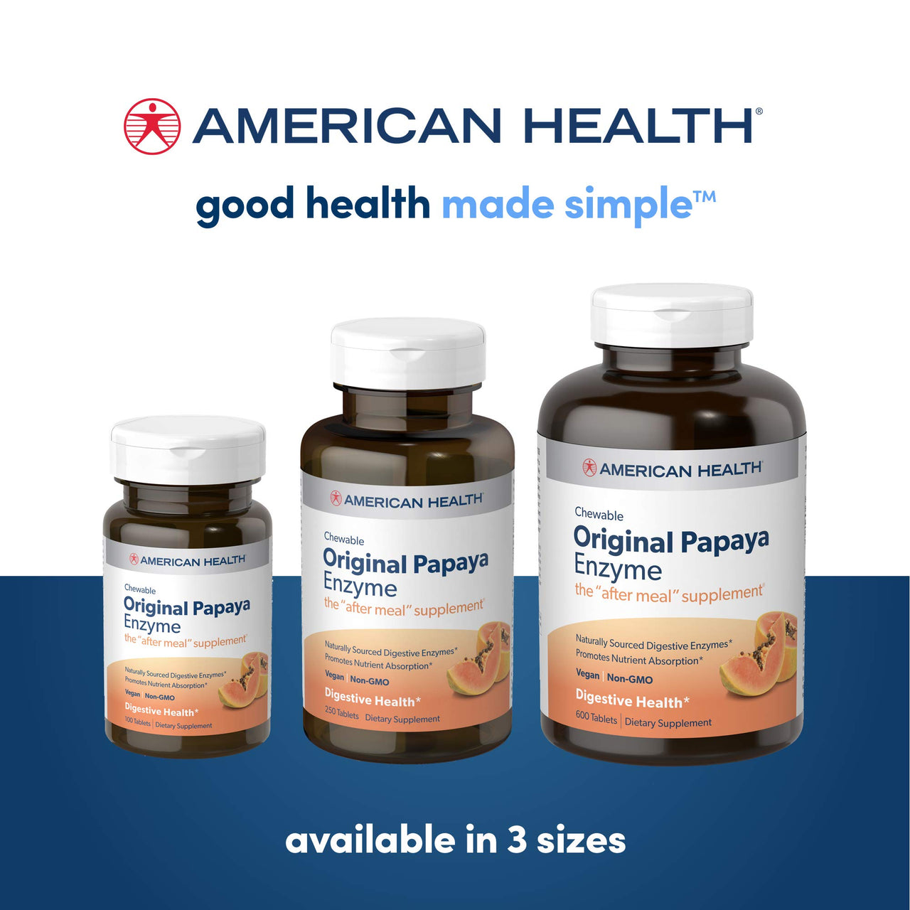 American Health Chewable Original Papaya Enzyme 250 Chwbls