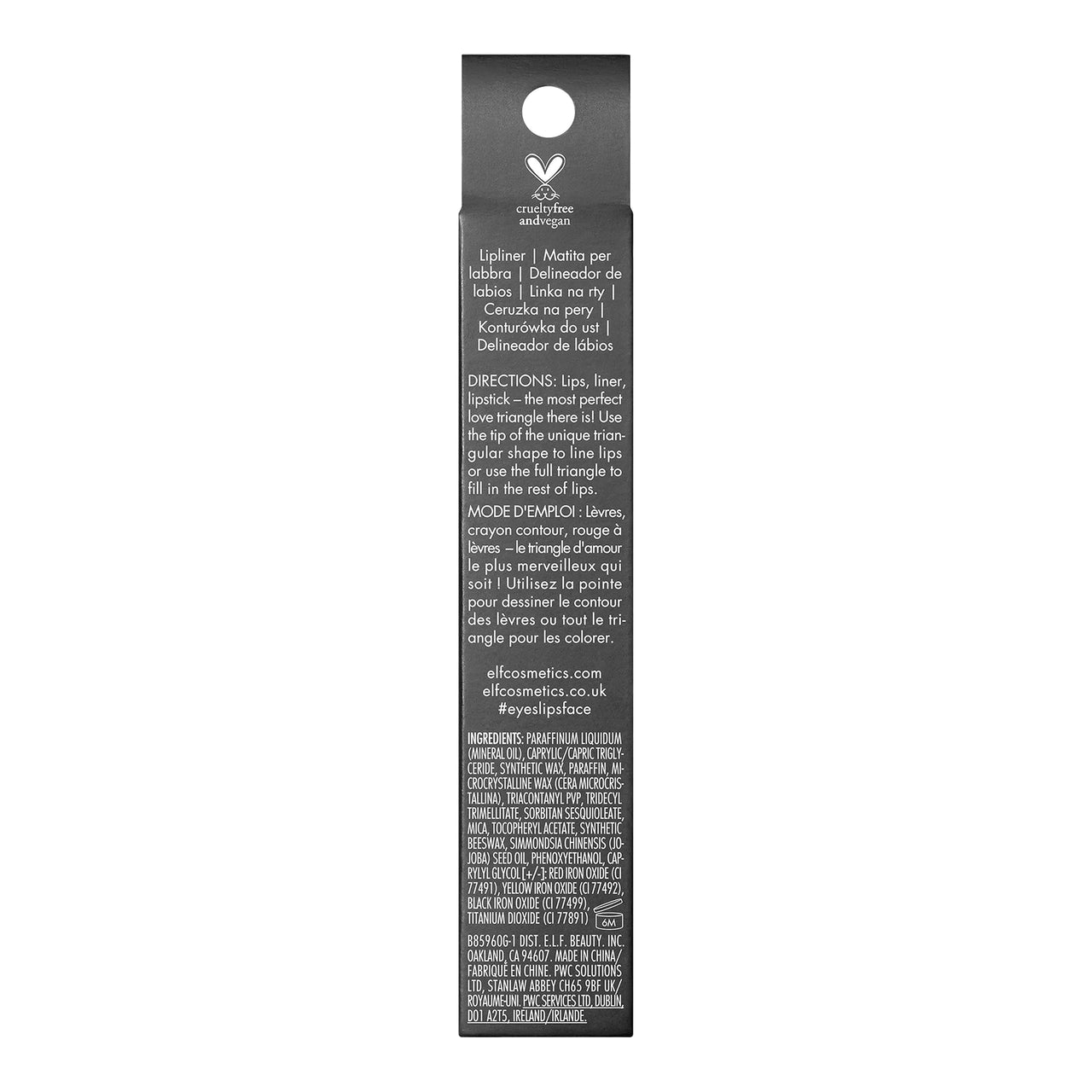 e.l.f. Love Triangle Lip Filler Liner, 2-in-1 Lipliner Pencil For Sculpting & Filling, Long-Lasting Intense Color, Vegan & Cruelty-Free, Light Brown