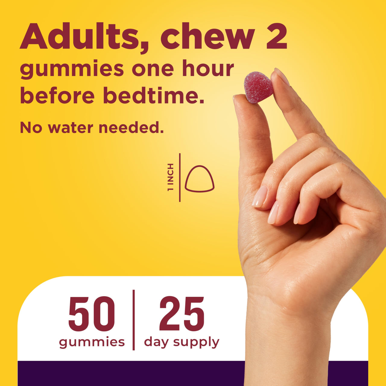 Nature Made Melatonin + Magnesium Gummies, Sleep and Relax Support, Melatonin 3mg Non-Habit Forming Sleep Aid, Magnesium Citrate, 50 Gummies