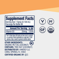 Thumbnail for Vimergy Vegan D3 – Benefits Immune Function* – USDA Certified Organic, Vegan, Gluten-Free – 1000IU/Servings, 96 Servings