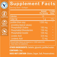 Thumbnail for The Vitamin Shoppe Lecithin 1200mg Natural Combination Essential Fatty (180 Softgels)