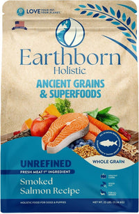 Thumbnail for Earthborn Holistics Unrefined Smoked Salmon with Ancient Grains & Superfoods Dry Dog Food, 4-lb Bag