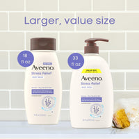 Thumbnail for Aveeno Stress Relief Body Wash for Women, Calming Lavender Scent & Prebiotic Oat, Cleanser for Sensitive Dry Skin, Paraben, Dye & Soap-Free, 33 Fl Oz