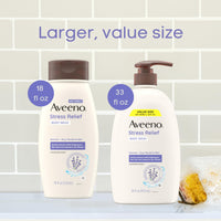 Thumbnail for Aveeno Stress Relief Body Wash for Women, Calming Lavender Scent & Prebiotic Oat, Cleanser for Sensitive Dry Skin, Paraben, Dye & Soap-Free, 33 Fl Oz