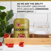 Thumbnail for Qunol 100mg Ubiquinol, Powerful Antioxidant for Heart & Vascular Health, Essential for Energy Production, Natural Supplement Active Form of Coq10, 120 Count