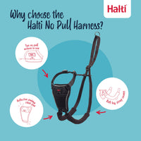 Thumbnail for Halti No Pull Harness - Stop Your Dog Pulling on the Leash. Adjustable, Lightweight and Easy to Use. Reflective Dog Training Harness for Medium Dogs (Size M, Black)