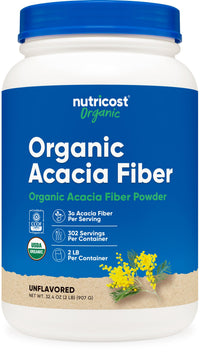 Thumbnail for Nutricost Organic Acacia Fiber Powder (2 LB) - USDA Certified Organic, Non-GMO, Gluten Free