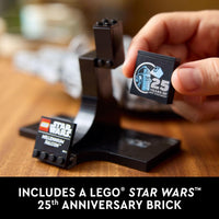 Thumbnail for LEGO Star Wars Millennium Falcon 25th Anniversary Collectible - DIY Building Set for Adults, Men & Women, Ages 18+ - A New Hope Model with Display Stand - Star Wars Gift - 75375