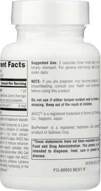 Thumbnail for Source Naturals AHCC with Bioperine 500 mg - 60 Capsules