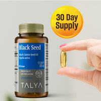 Thumbnail for TALYA Black Seed Oil Softgel with High Thymoquinone - Immune Support - Digestive Health - Brain Function - Joint Mobility - Cold-Pressed from Non-GMO Turkish Black Cumin Nigella Sativa Seeds