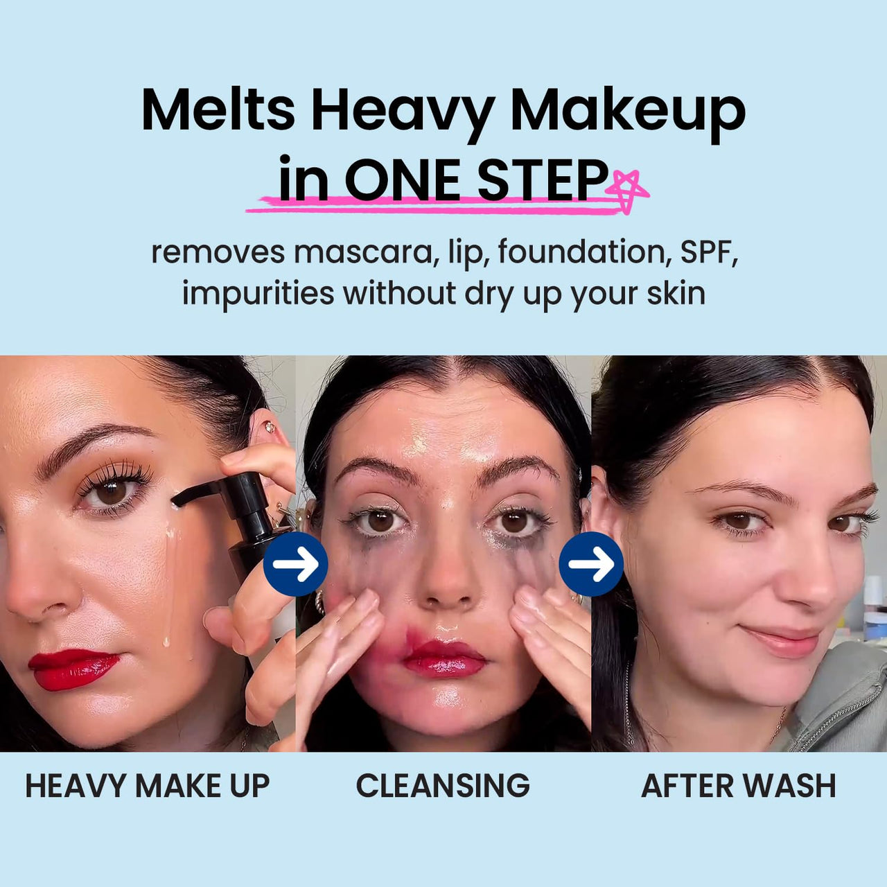 coxir ULTRA HYALURONIC CLEANSING OIL, Travel-Size, Korean Facial Cleanser l Blackhead, Makeup Removal with Hyaluronic Acid, Cruelty Free, No Mineral Oil [1.69fl.oz (Pack of 1)]