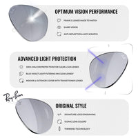 Thumbnail for Ray-Ban RB2016 DADDY-O II Rectangle Sunglasses With Eyewear Kit Bundle - High Bridge Fit - Ideal Formal and Casual Wear Retro Sunglasses