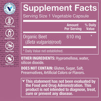 Thumbnail for The Vitamin Shoppe Beet Root - Nitric Oxide Superfood - 610 MG (100 Vegetable Capsules)