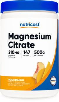 Thumbnail for Nutricost Magnesium Citrate Powder (Peach Mango, 500 Gram)