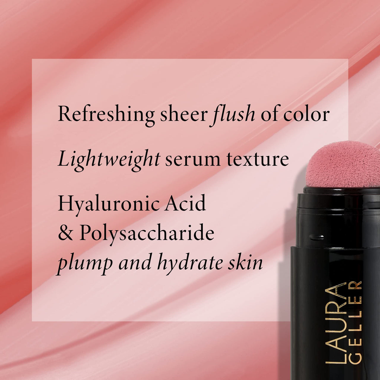 LAURA GELLER NEW YORK Serum Blush Tint, Lightweight Liquid Blush for Cheeks, Weightless Watercolor Sheer Finish, Beautiful Blossom