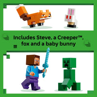 Thumbnail for LEGO Minecraft Steve’s Taiga Adventure Building Toy for Boys & Girls - Video Game Playset & Toy Figures for Kids, Ages 6 + - W/2 Minifigures & 2 Pretend Play Animals - Gift Idea for Birthdays - 21583