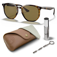 Thumbnail for Ray-Ban RB4306 Hexagonal Flat Lenses Sunglasses With Eyewear Kit Bundle - High Bridge Fit - Ideal Formal and Casual Wear Retro Sunglasses