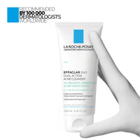 Thumbnail for La Roche-Posay Effaclar Dual Acne Face Wash With 4% Benzoyl Peroxide & LHA Exfoliant, Acne Treatment Help Clear & Prevent Blemishes, Paraben Free & Oil Free Wash, 6.76 Fl Oz