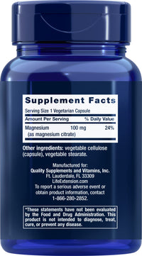 Thumbnail for Life Extension Magnesium Citrate, 100 Mg, 100 Capsules (2 Pack)
