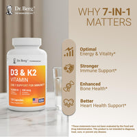 Thumbnail for Dr. Berg Maximum Strength 2-in-1 Vitamin D3 K2 10,000 IU | Naturally Derived D3 | 4X Lab-Tested & Verified | High Absorption Formula | K2 D3 Vitamin Supplement - 120 Capsules