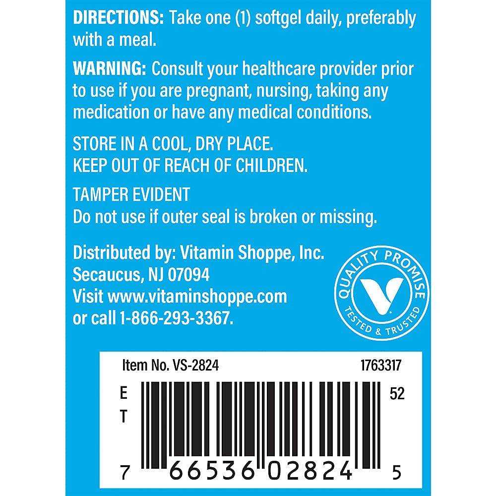 The Vitamin Shoppe Vitamin D3 5000IU - Bone Immune & Cellular Health | Cholecalciferol Softgels | 200 Softgels | Gluten-Free