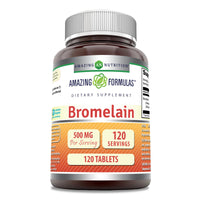 Thumbnail for Amazing Formulas Bromelain 500 Mg (300 GDU) | Tablets Supplement | Non-GMO | Gluten-Free | Made in USA (1 Pack | 120 Count)