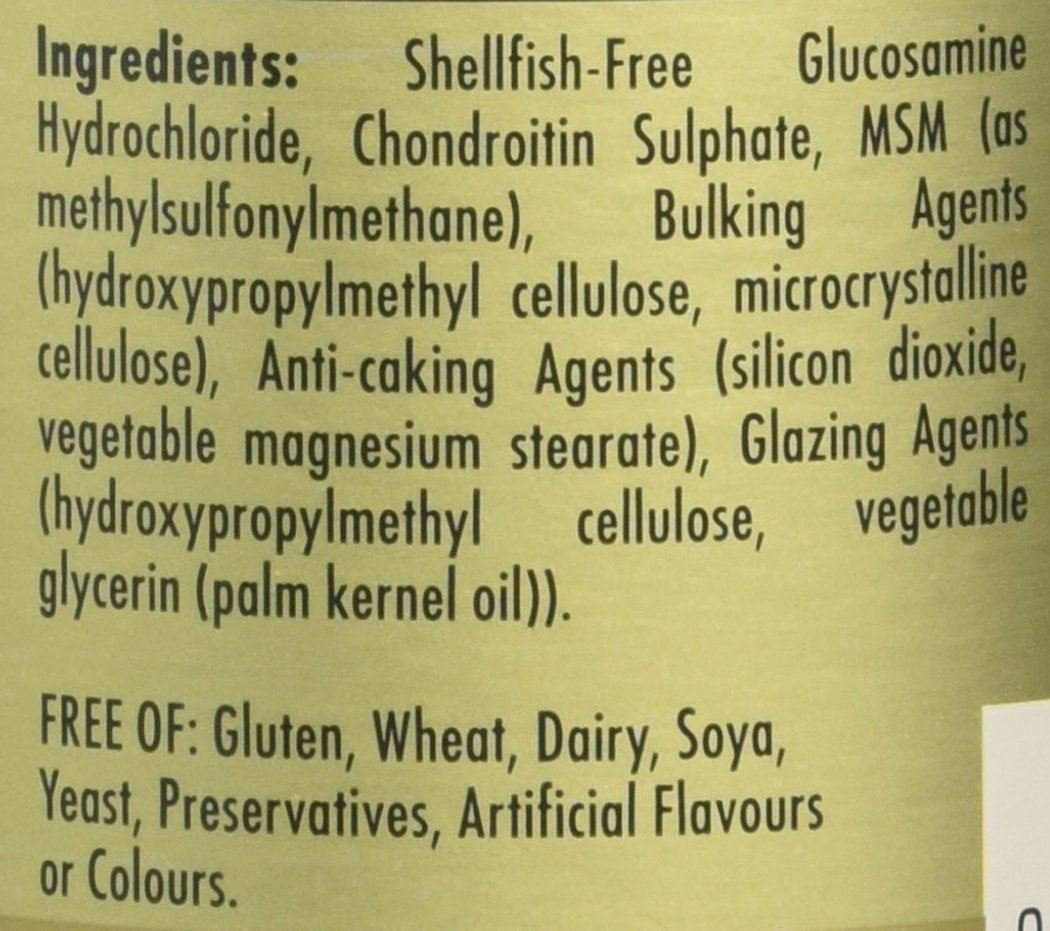 Solgar Triple Strength Glucosamine Chondroitin MSM, 60 Tablets - Promotes Healthy Joints, Supports Comfortable Movement - Shellfish Free - Gluten Free, Dairy Free - 30 Servings