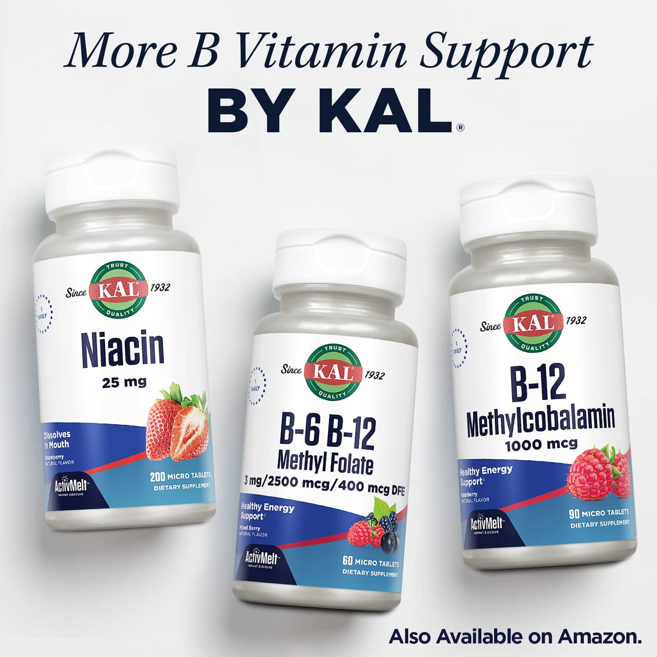 KAL Vitamin B2 100mg, Riboflavin B2, Healthy Energy and Metabolism Supplement, Red Blood Cell Synthesis Support, Enhanced Absorption ActivTabs, Vegan, 60-Day Guarantee, 60 Servings, 60 Tablets