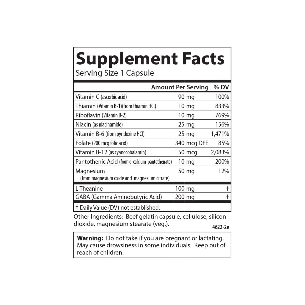 Carlson - Totally Zen, GABA, L-Theanine & B Vitamins, Healthy Mood, Promotes Calmness & Mental Clarity, 120 Capsules