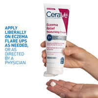 Thumbnail for CeraVe Eczema Relief Moisturizing Cream with Colloidal Oatmeal, Shea Butter & Vitamin E For Dry Skin & Itchy Skin Relief, Steroid Free & Paraben Free, 8oz